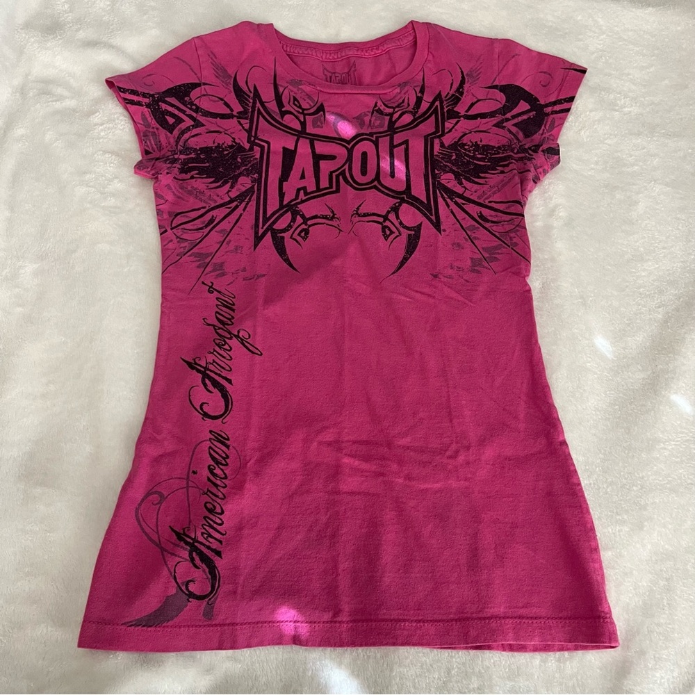 Tapout Hot Pink Short Sleeve Graphic T-shirt
